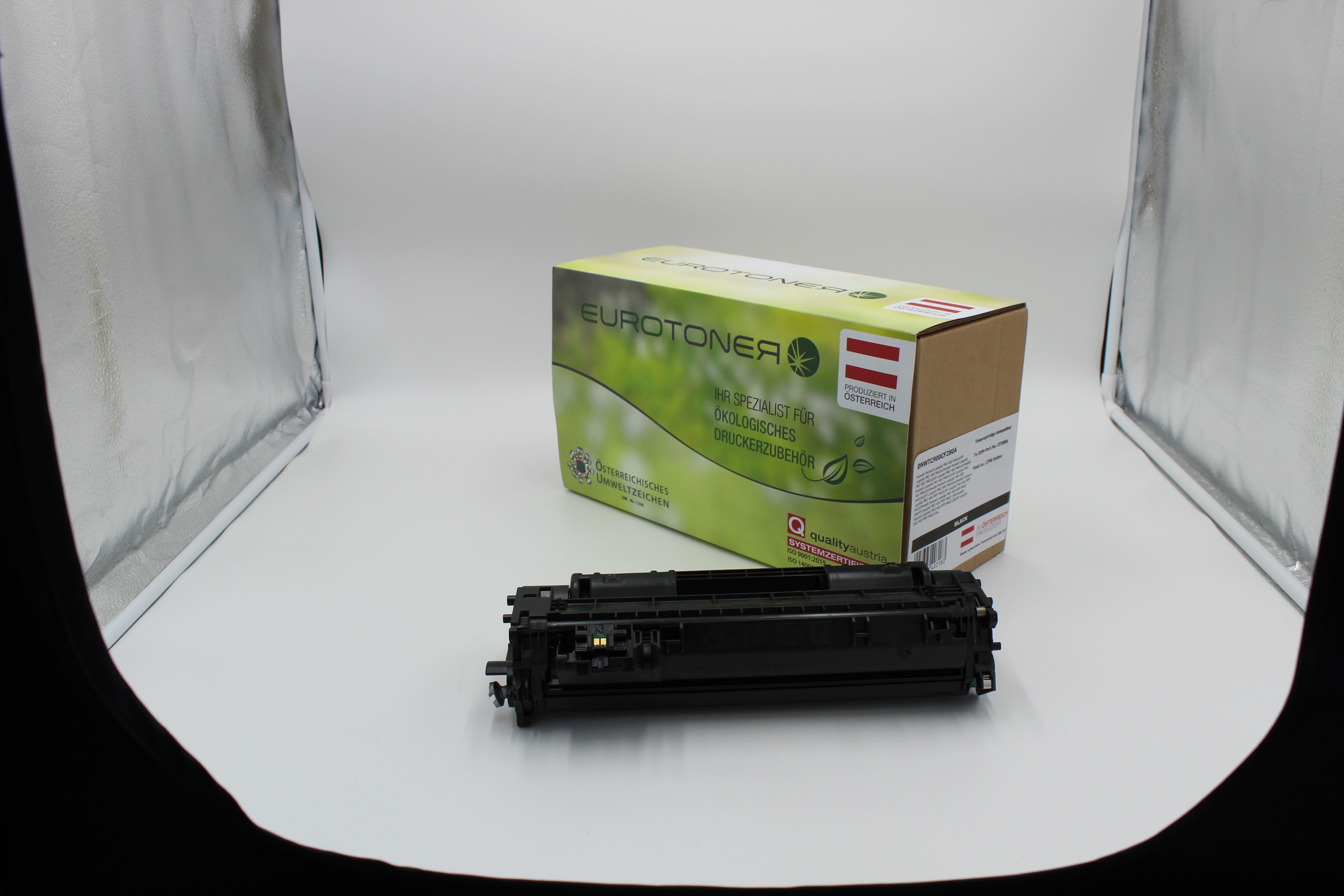 Eurotoner wiederbefuellt fuer HP CF280A schwarz
