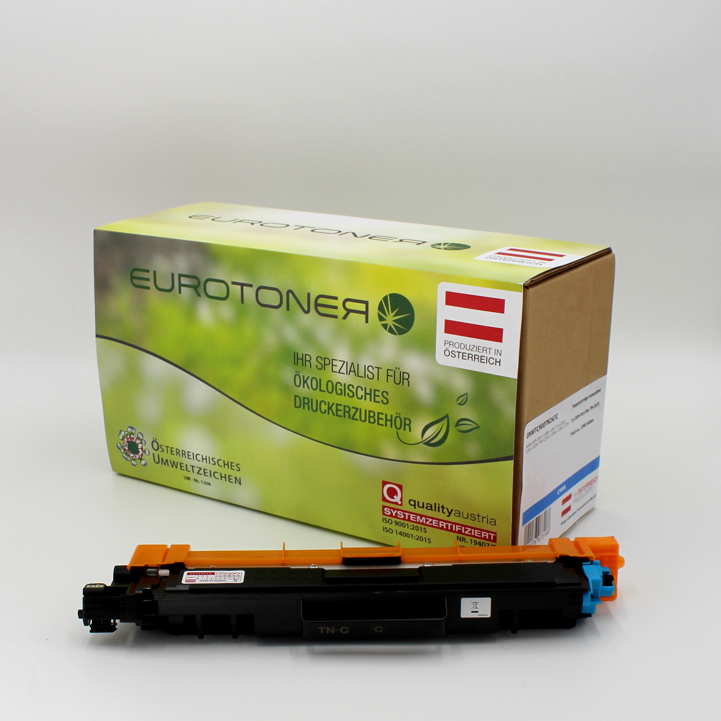 Eurotoner wiederaufbereitet fuer Brother TN-247 C cyan