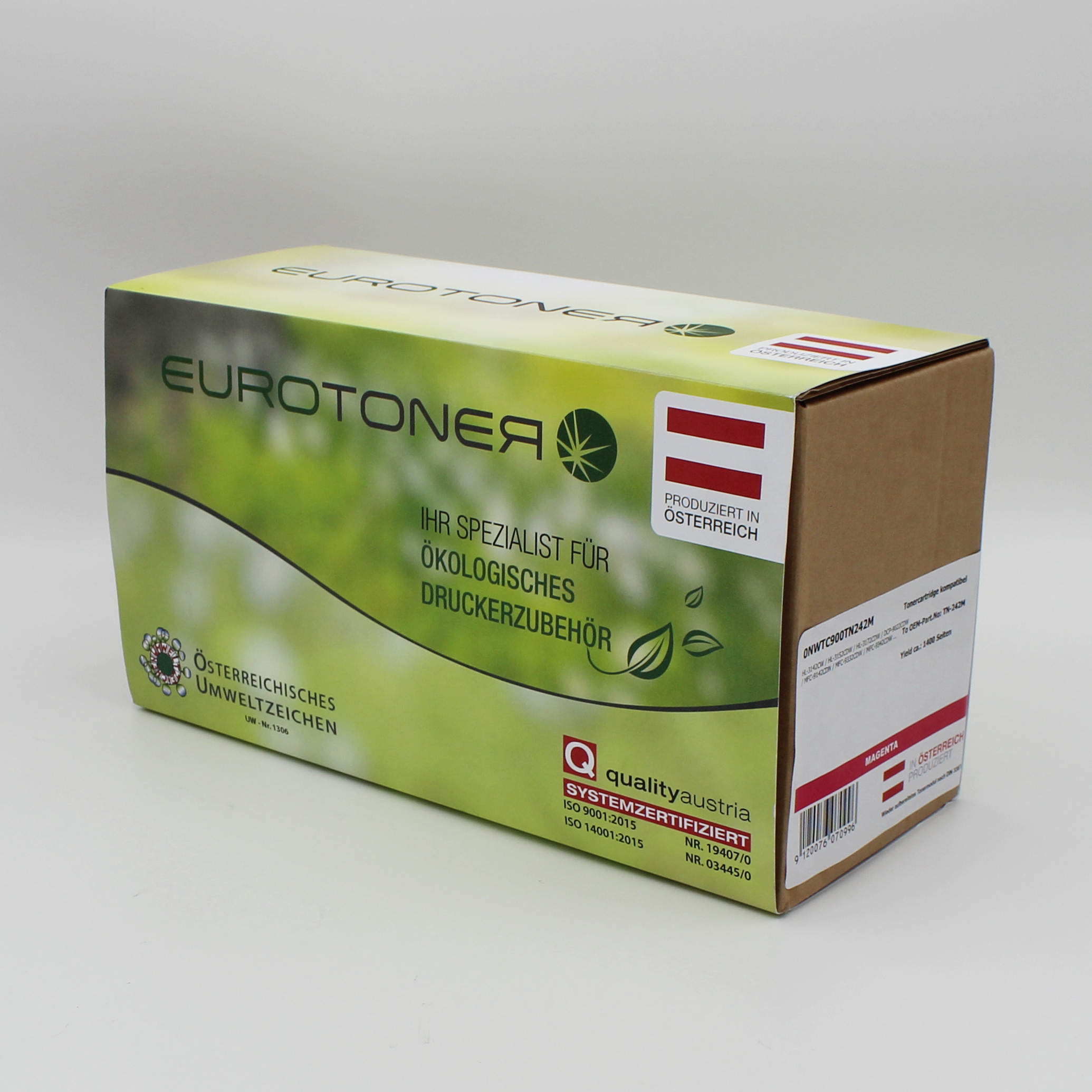 Eurotoner wiederaufbereitet fuer Brother TN-242 M magenta