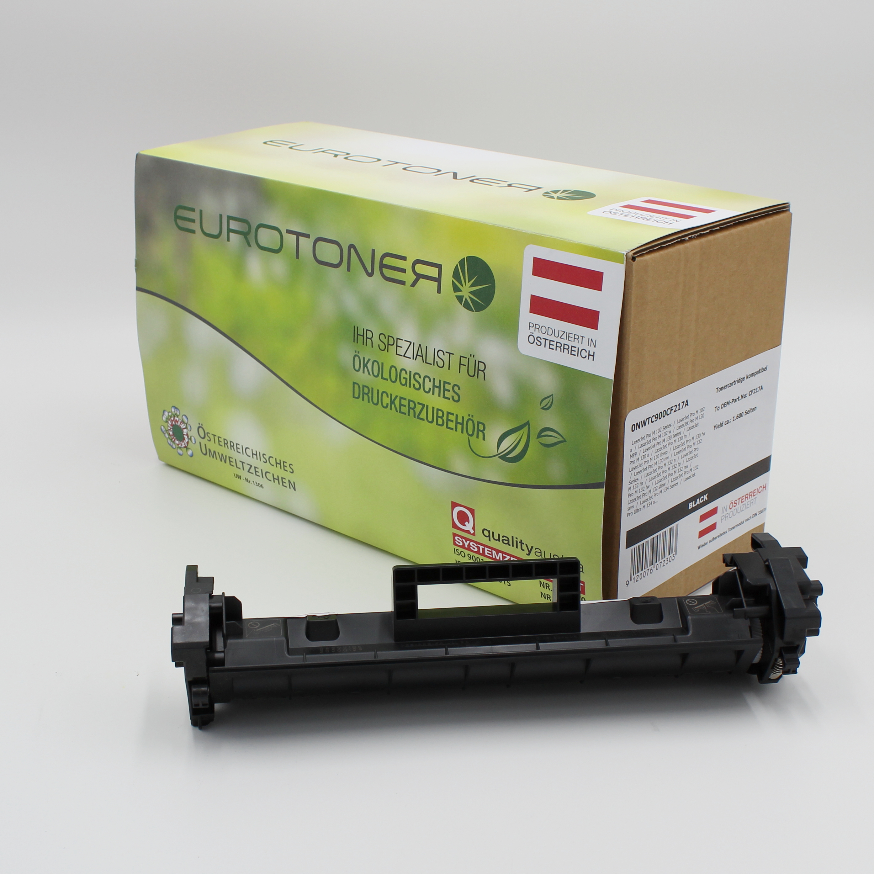 Eurotoner wiederbefuellt fuer HP CF217A schwarz