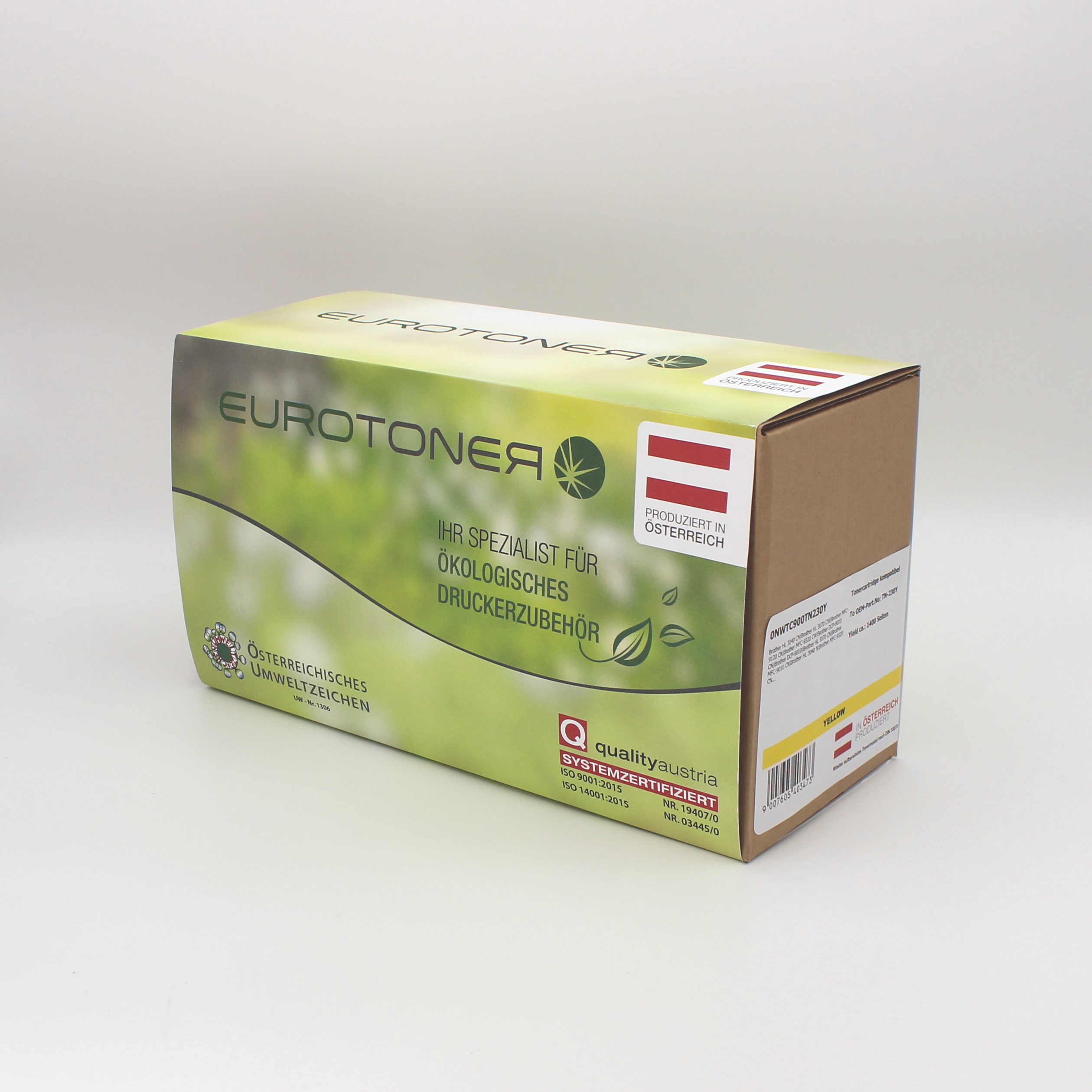 Eurotoner wiederaufbereitet fuer Brother TN-230Y gelb