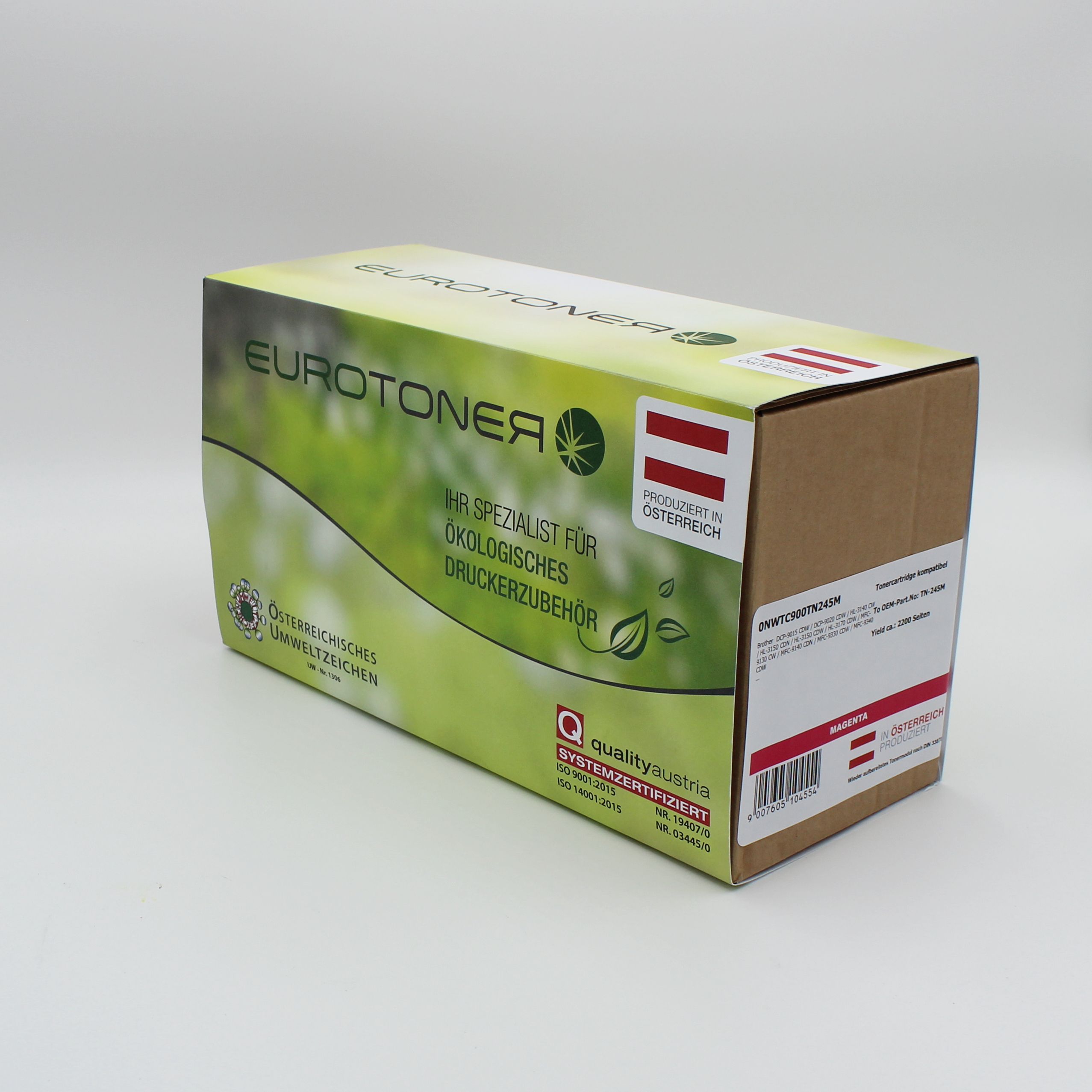 Eurotoner wiederaufbereitet fuer Brother TN-245 M magenta