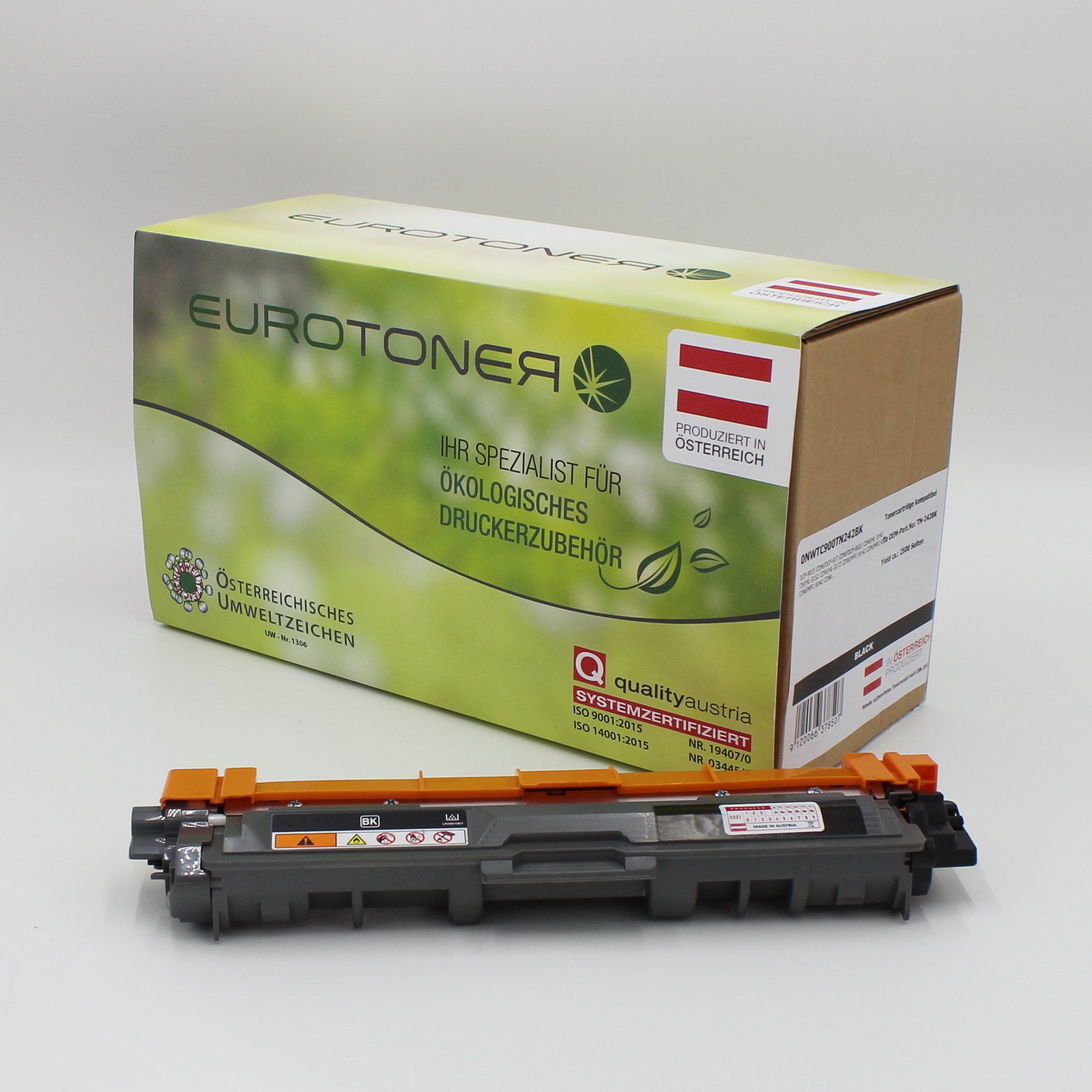 Eurotoner wiederaufbereitet fuer Brother TN-242 BK schwarz