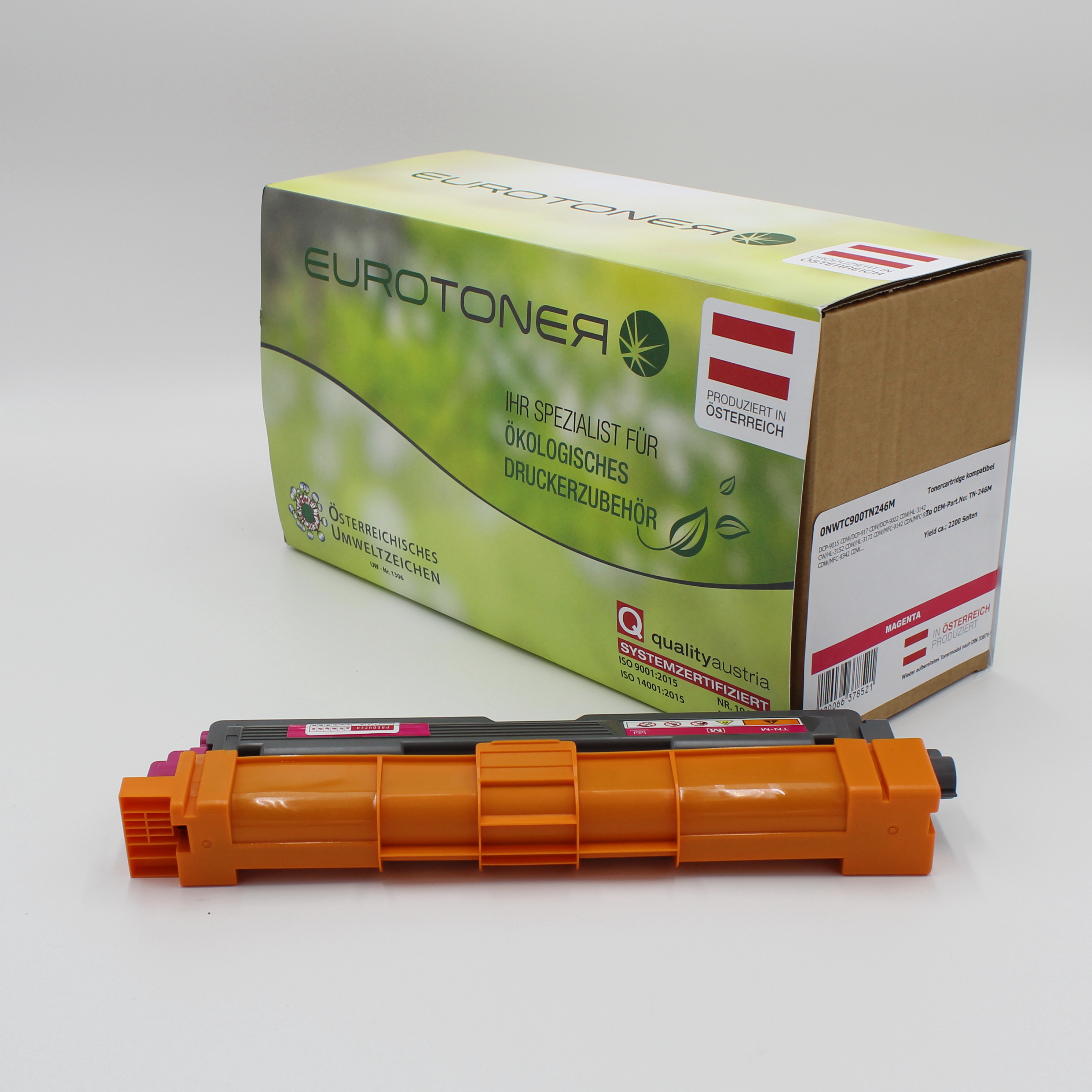 Eurotoner wiederaufbereitet fuer Brother TN-246 M magenta