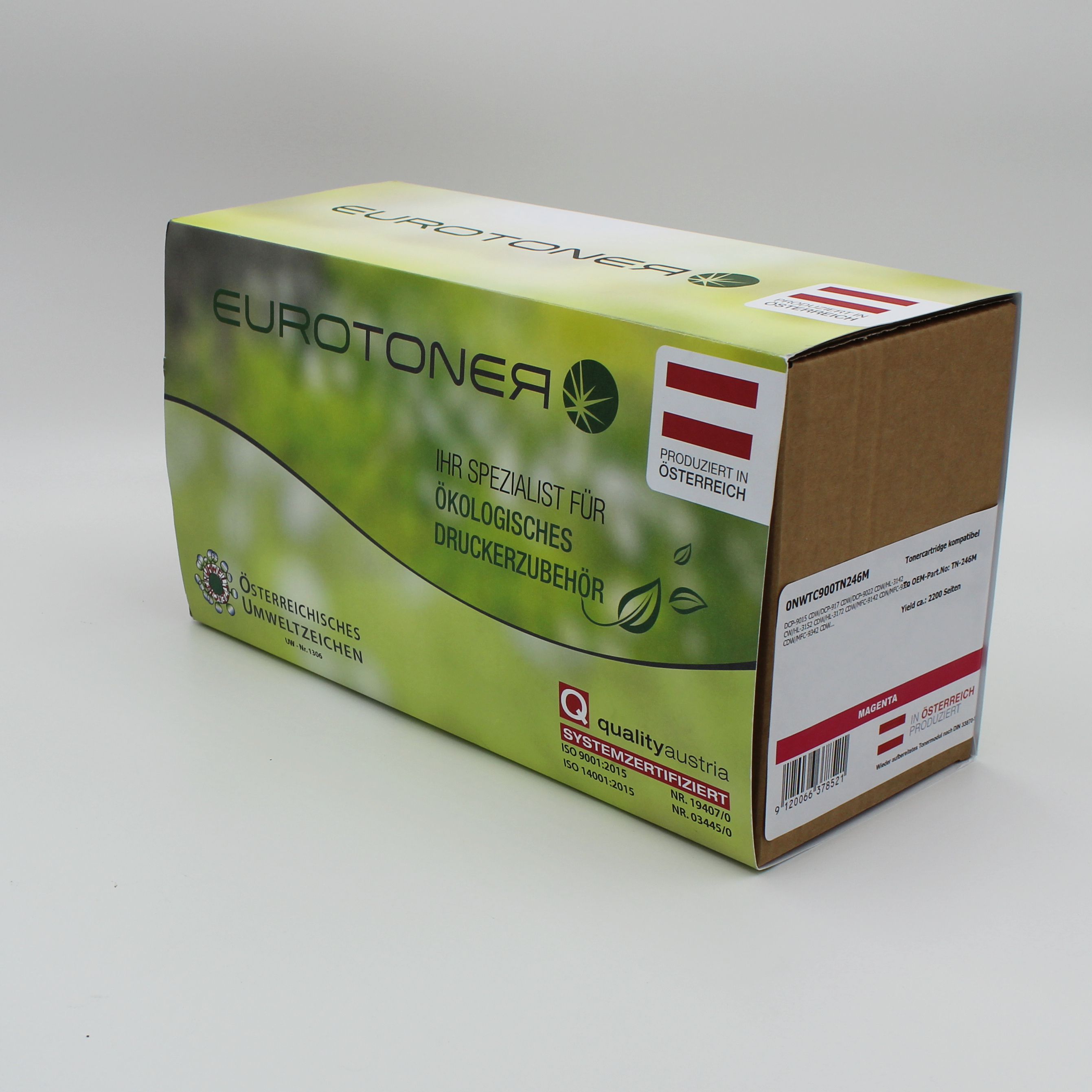Eurotoner wiederaufbereitet fuer Brother TN-246 M magenta