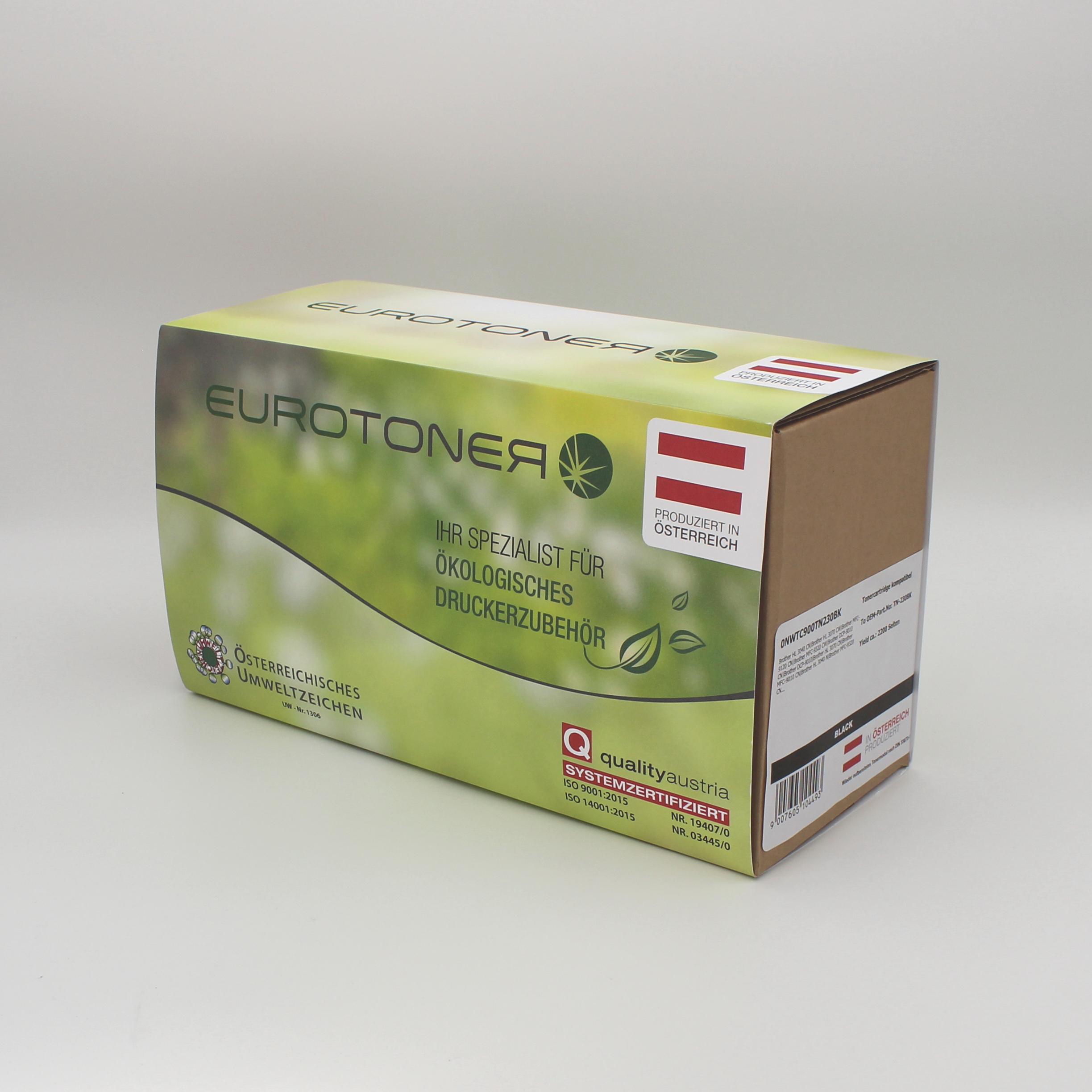 Eurotoner wiederaufbereitet fuer Brother TN-230BK schwarz