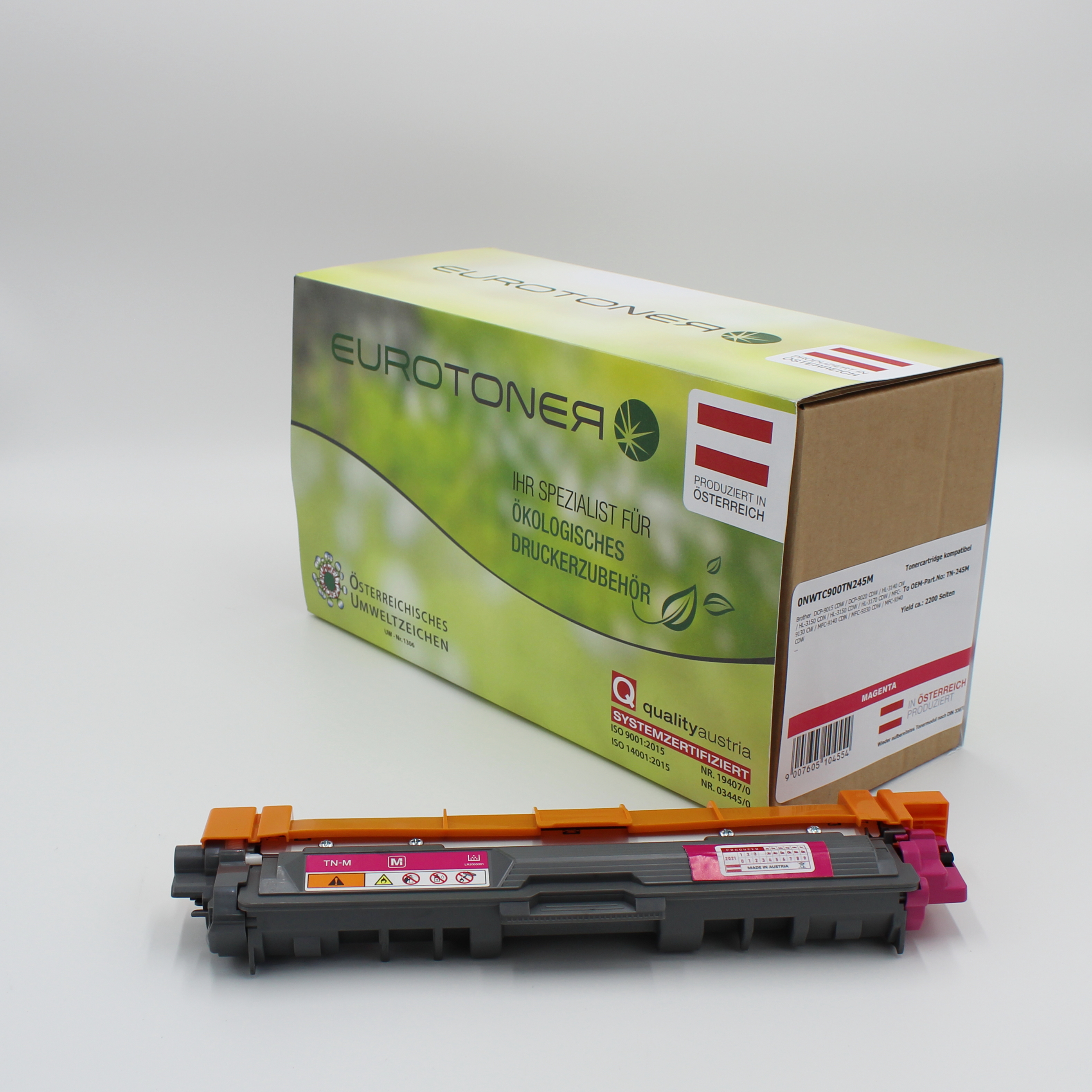 Eurotoner wiederaufbereitet fuer Brother TN-245 M magenta