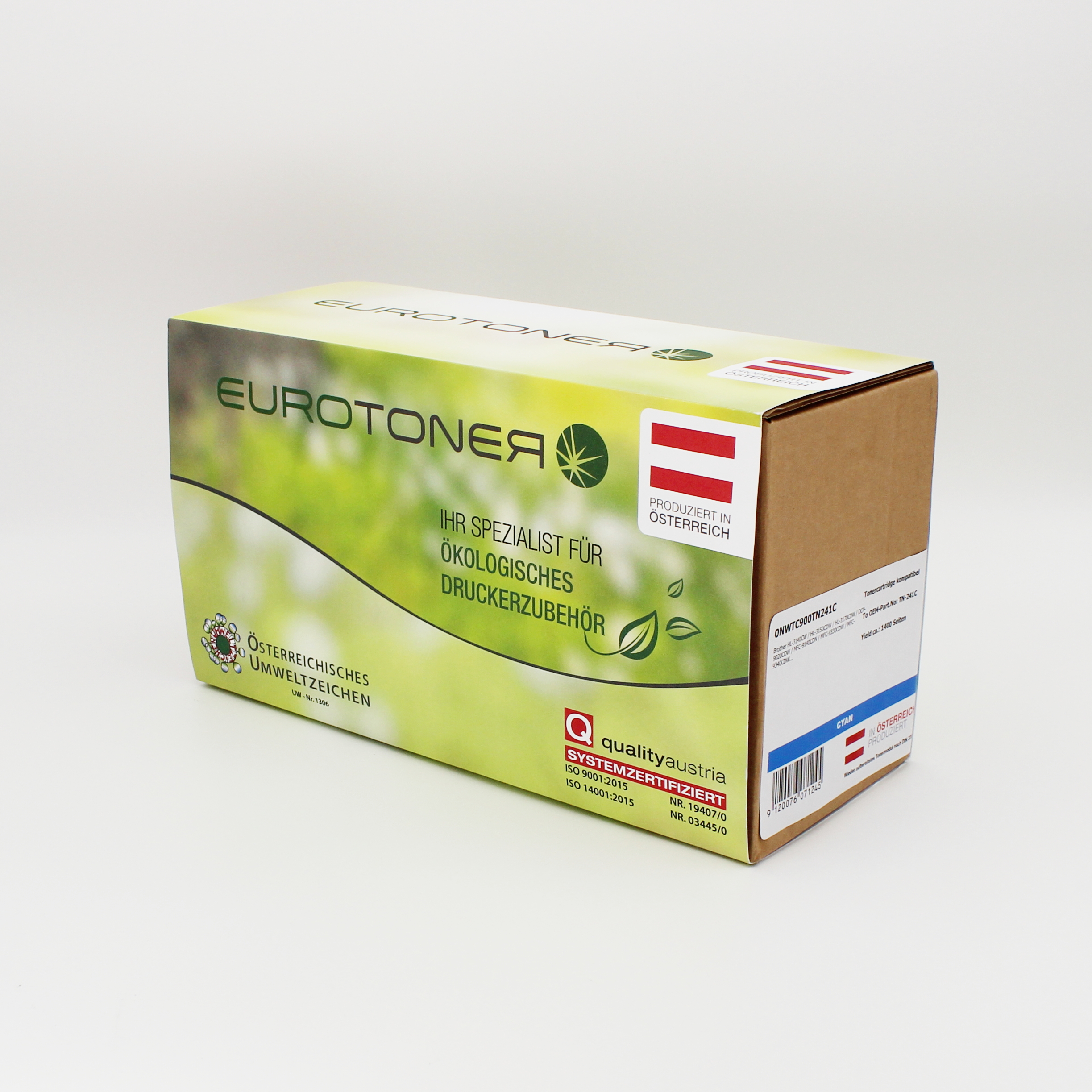 Eurotoner wiederaufbereitet fuer Brother TN-241 C cyan