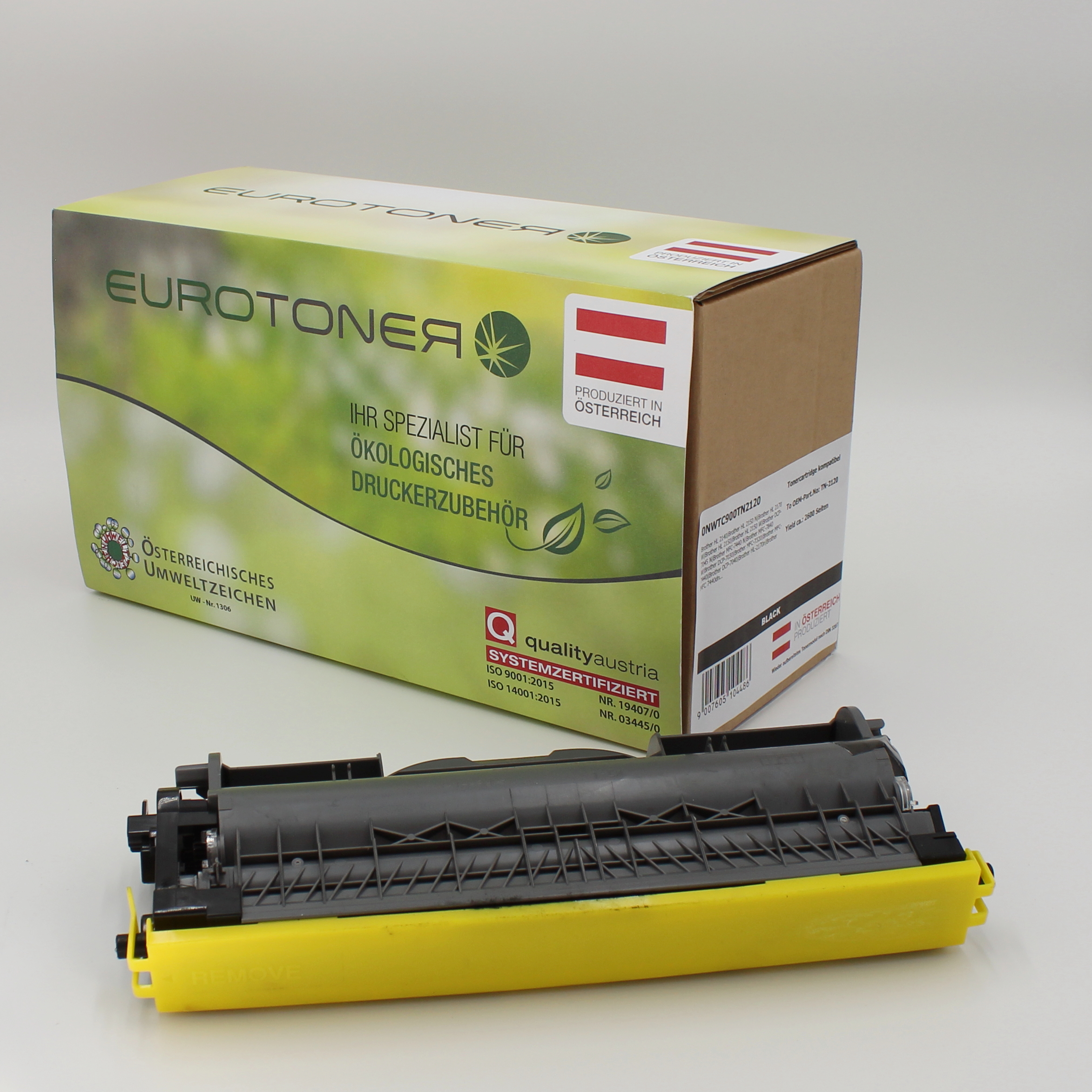 Eurotoner wiederaufbereitet fuer Brother TN-2120 schwarz