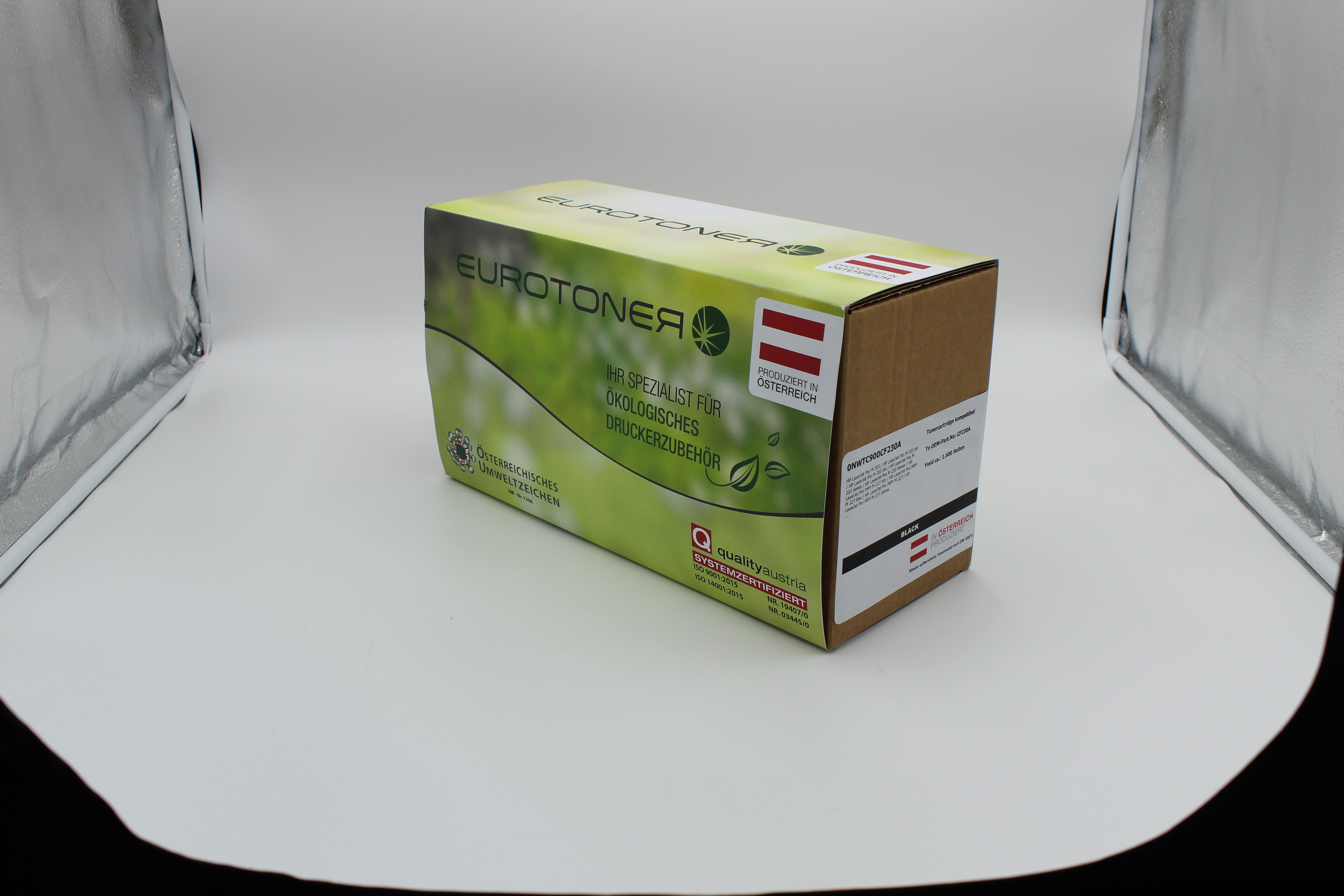 Eurotoner wiederbefuellt fuer HP CF230A schwarz