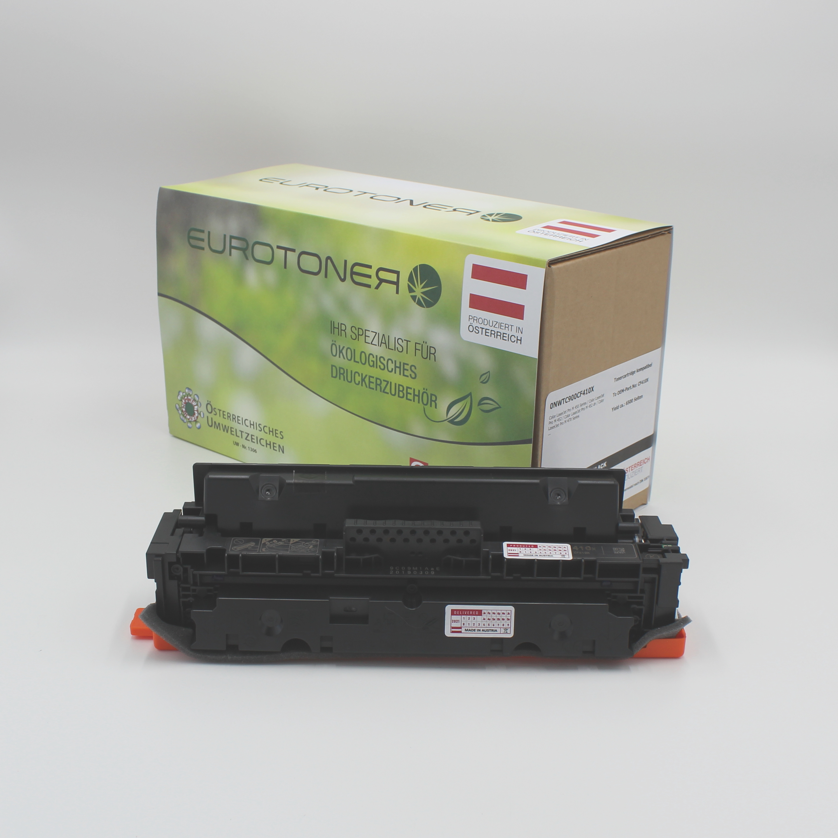 Eurotoner wiederbefuellt fuer HP CF410X schwarz