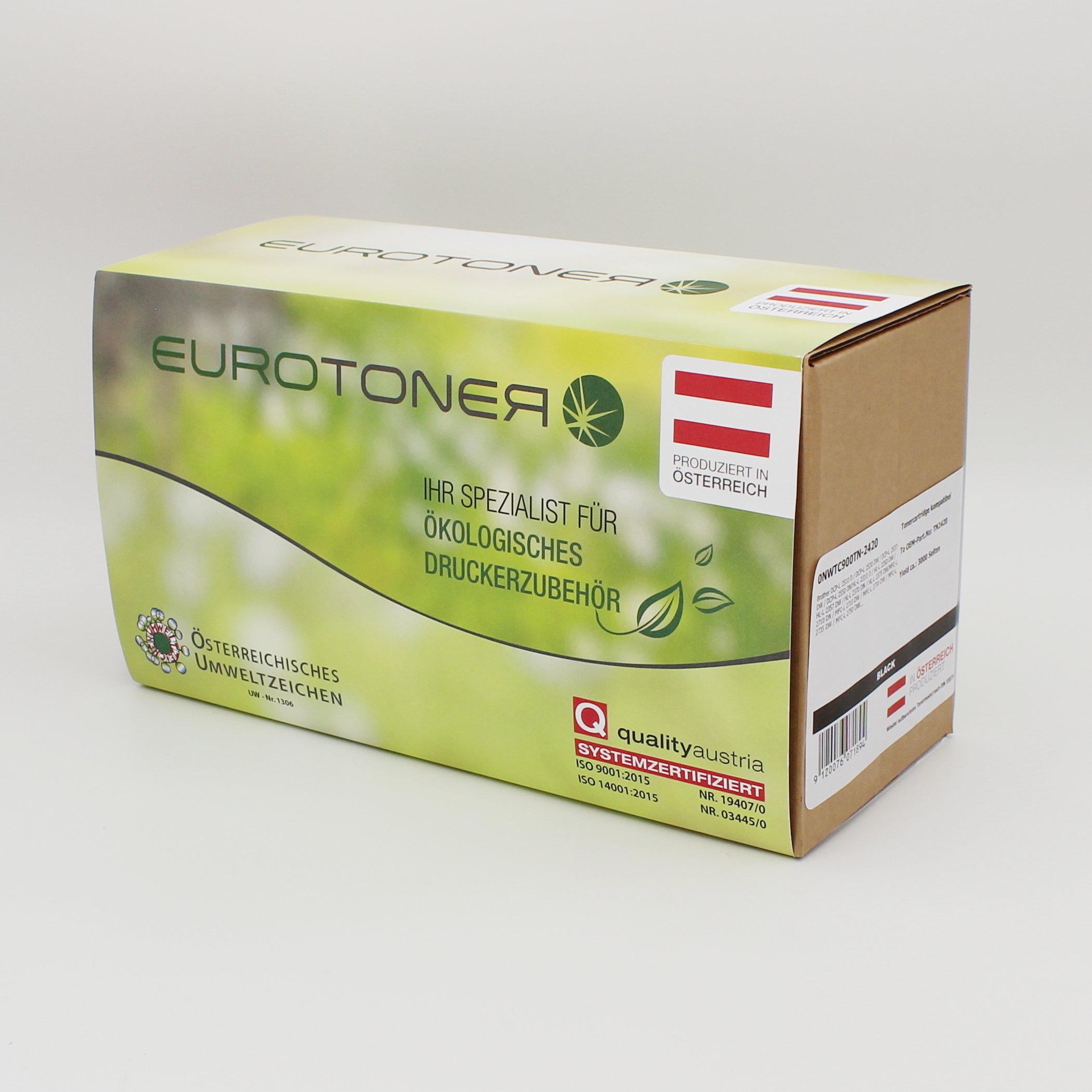 Eurotoner wiederaufbereitet fuer Brother TN-2420 schwarz