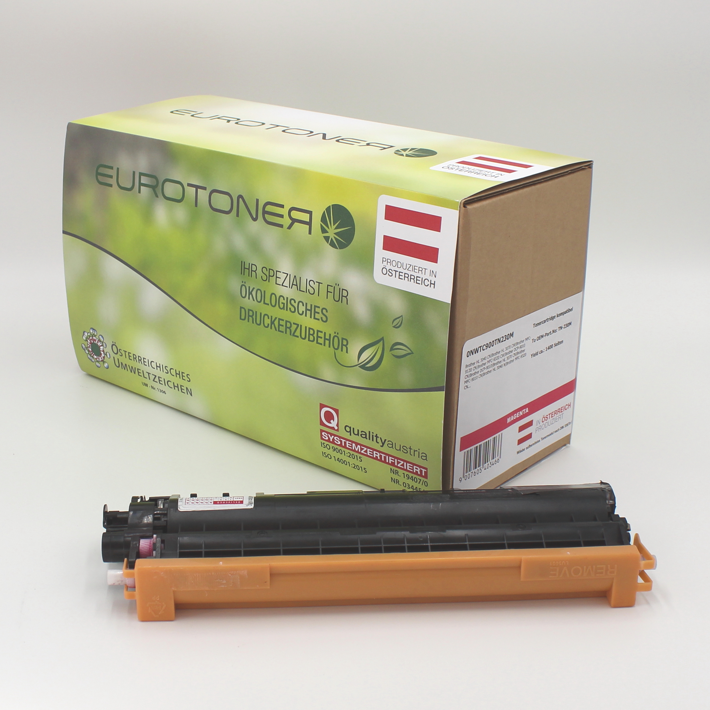Eurotoner wiederaufbereitet fuer Brother TN-230M magenta
