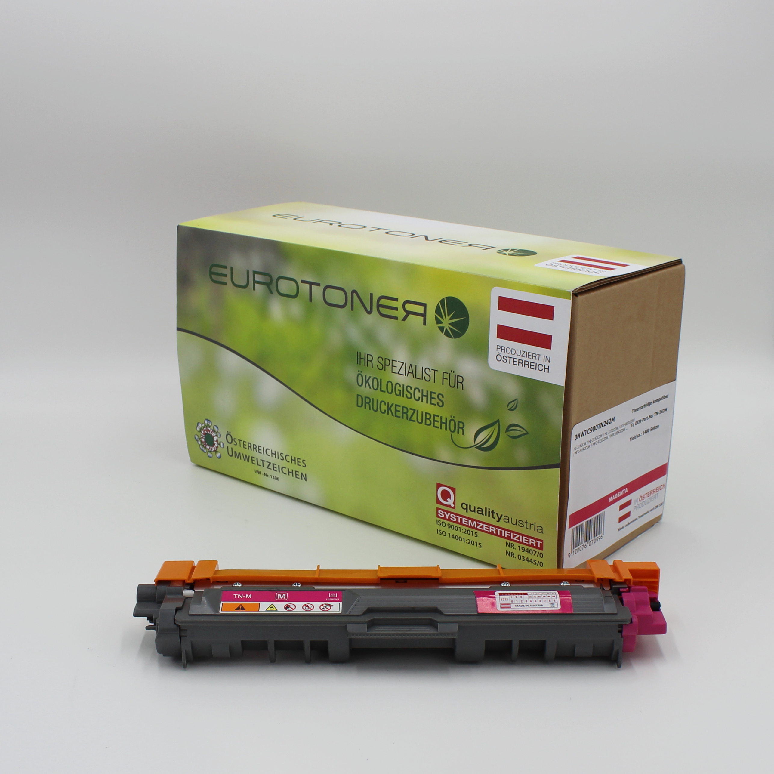 Eurotoner wiederaufbereitet fuer Brother TN-242 M magenta