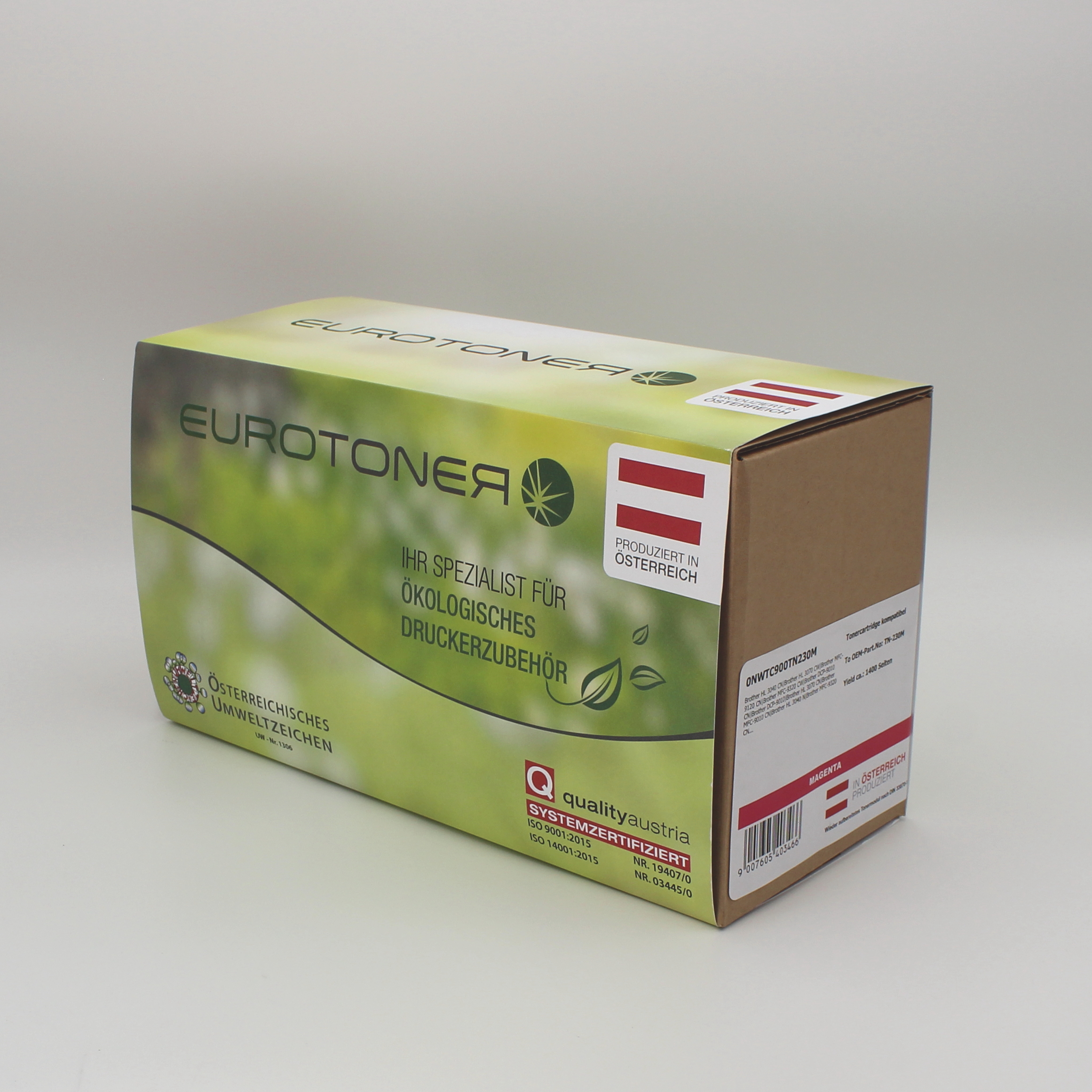 Eurotoner wiederaufbereitet fuer Brother TN-230M magenta