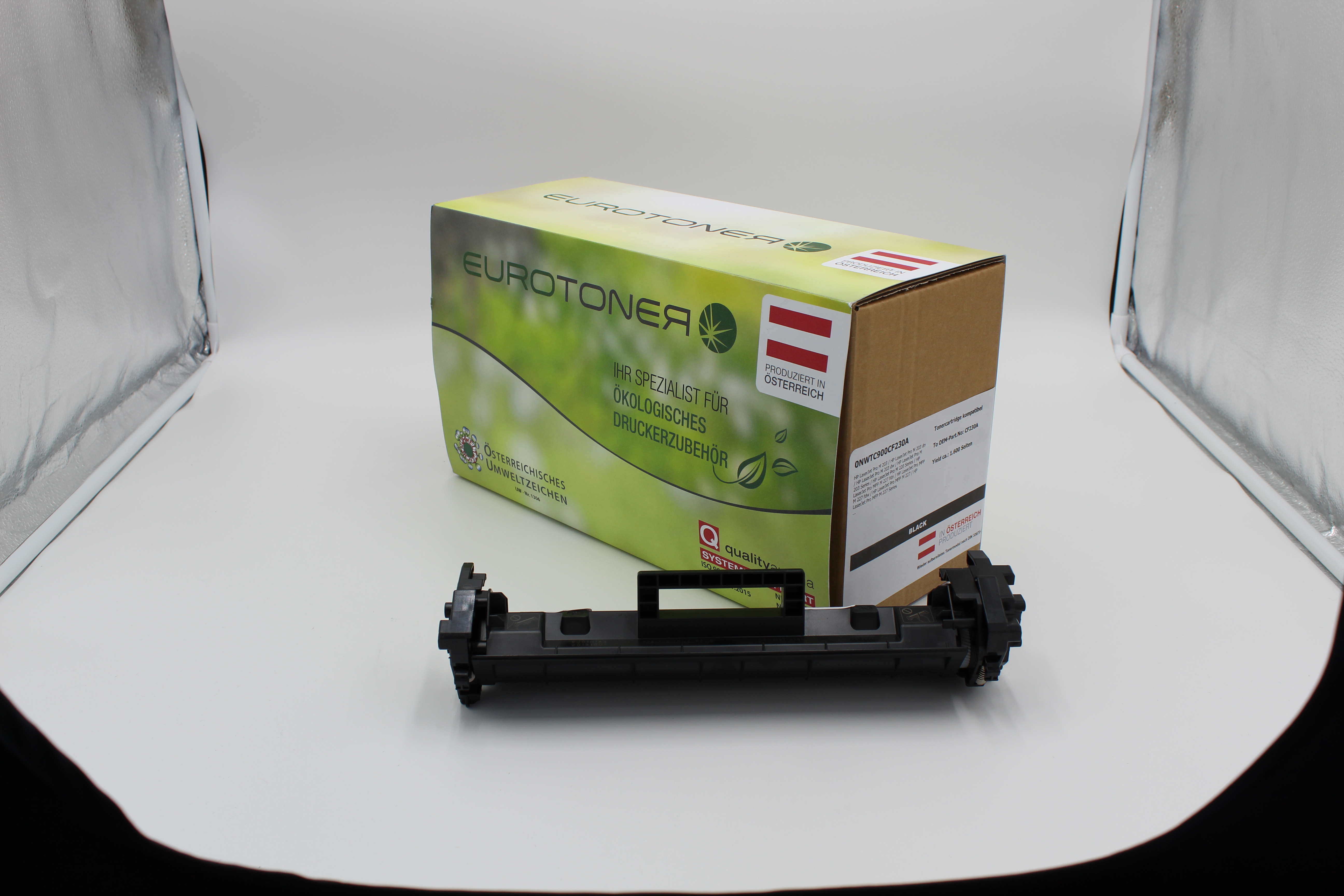 Eurotoner wiederbefuellt fuer HP CF230A schwarz