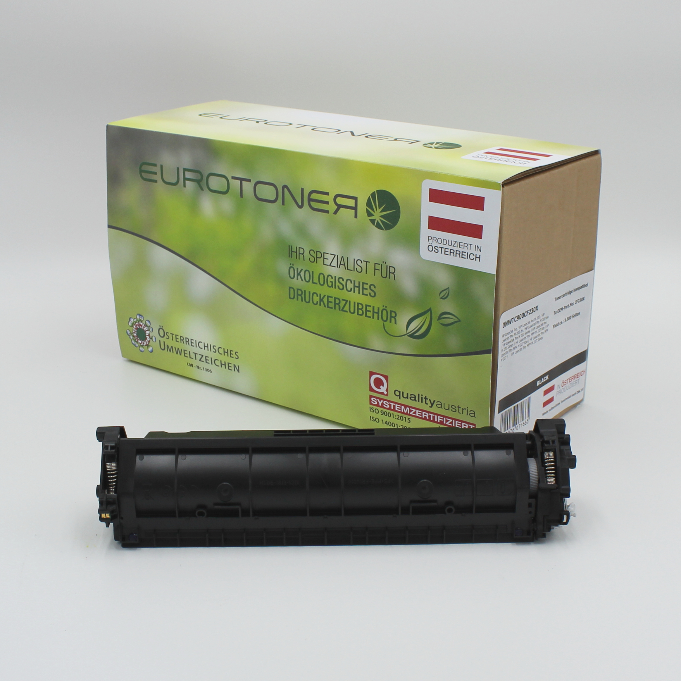 Eurotoner wiederbefuellt fuer HP CF230X schwarz
