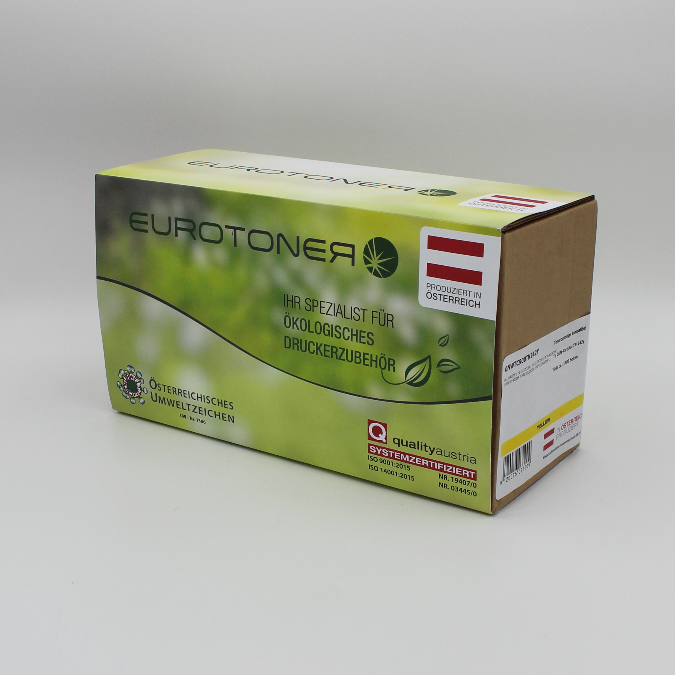 Eurotoner wiederaufbereitet fuer Brother TN-242 Y gelb