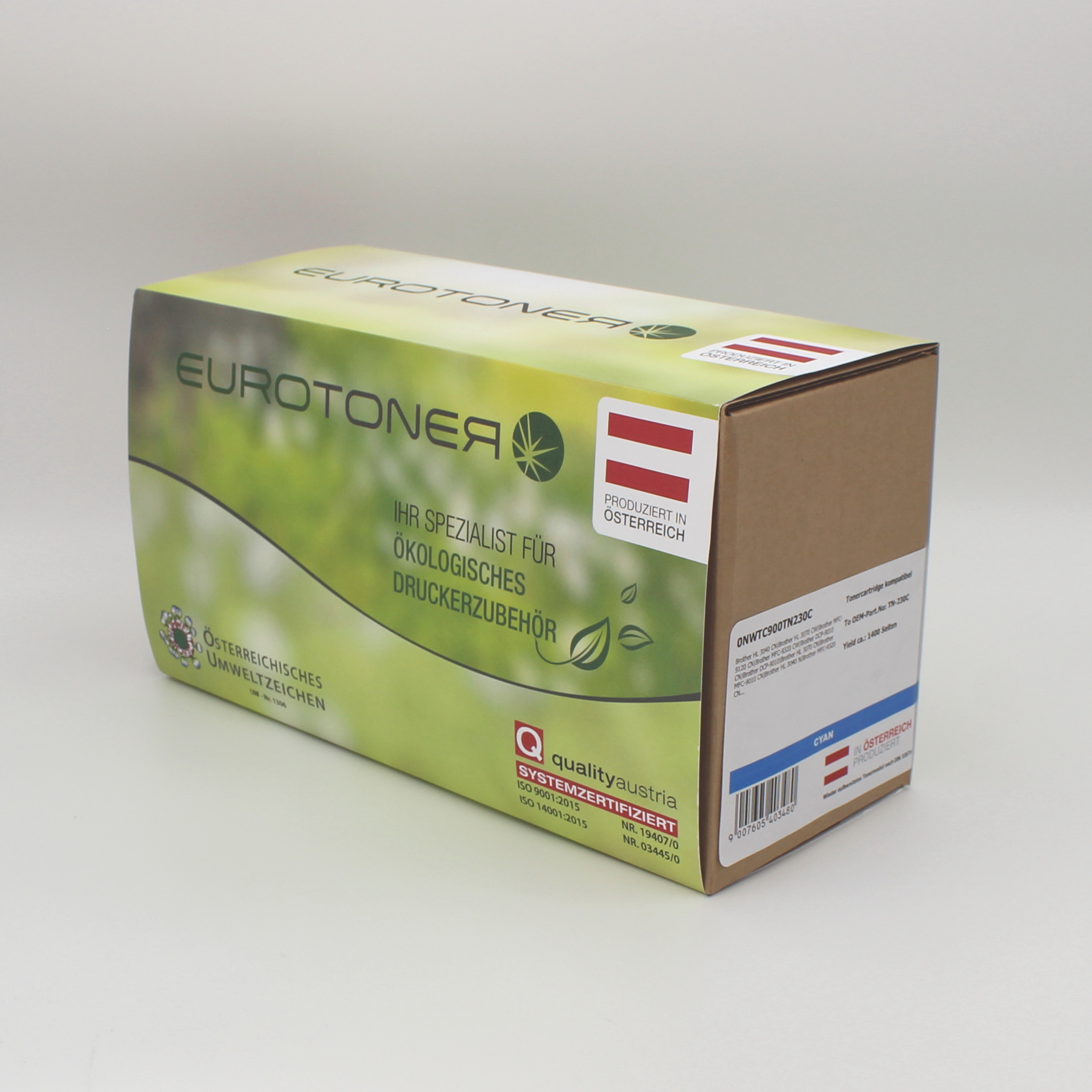 Eurotoner wiederaufbereitet fuer Brother TN-230C cyan